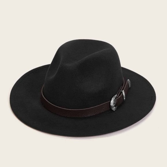 buckle black fedora hat - Picture 2 of 5
